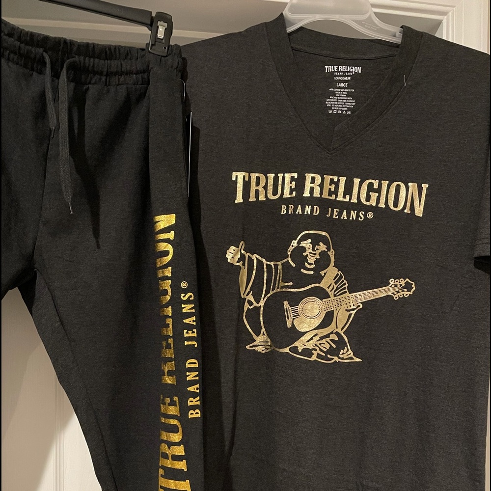 True religion lounge joggers and shirt
